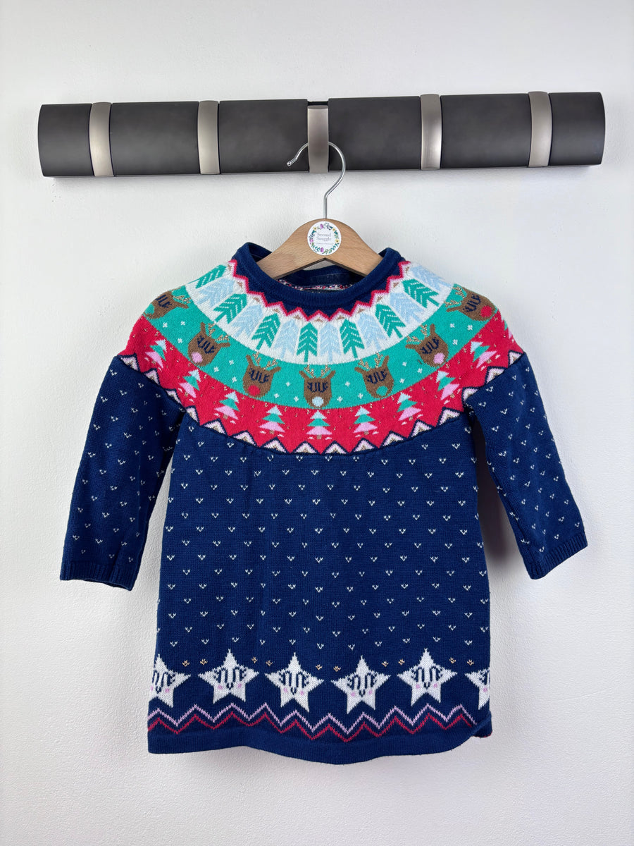 Tu Christmas Knit Dress 9-12 Months-Dresses-Second Snuggle Preloved