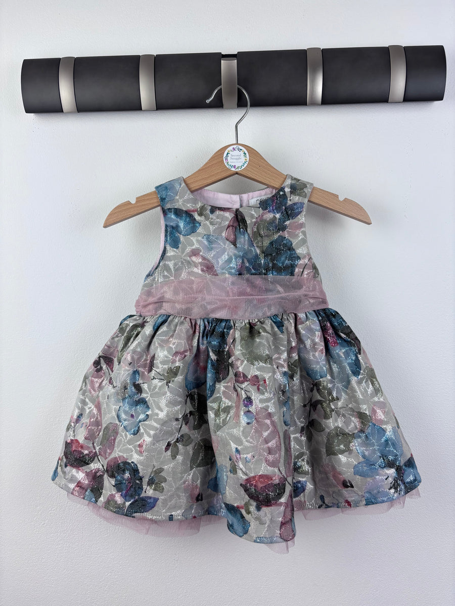 Next Floral Party Dress 6-9 Months-Dresses-Second Snuggle Preloved
