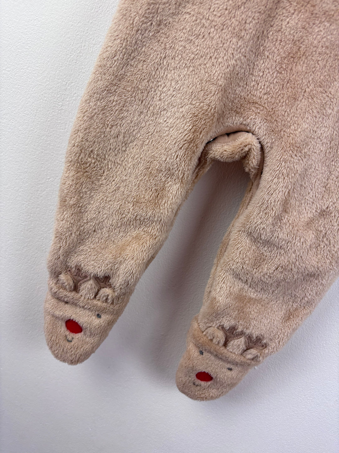 Nutmeg Reindeer Onesie 6-9 Months-Sleepsuits-Second Snuggle Preloved