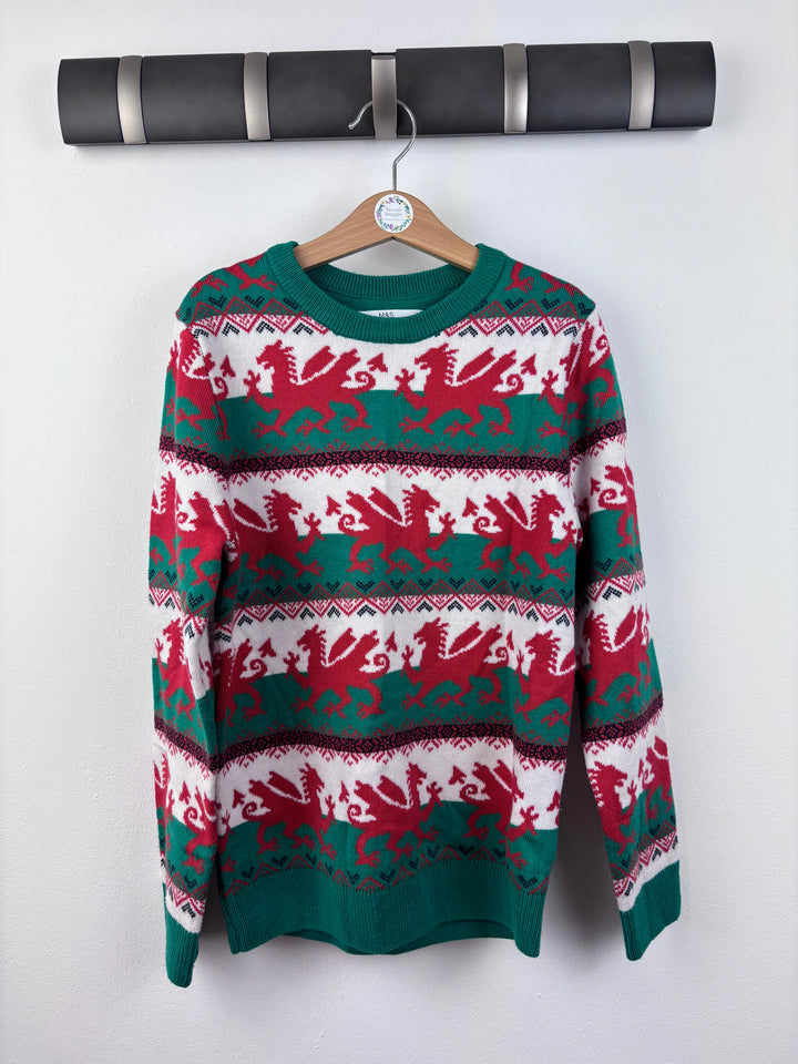 M&S Welsh Dragon Jumper 9-10 Years-Jumpers-Second Snuggle Preloved
