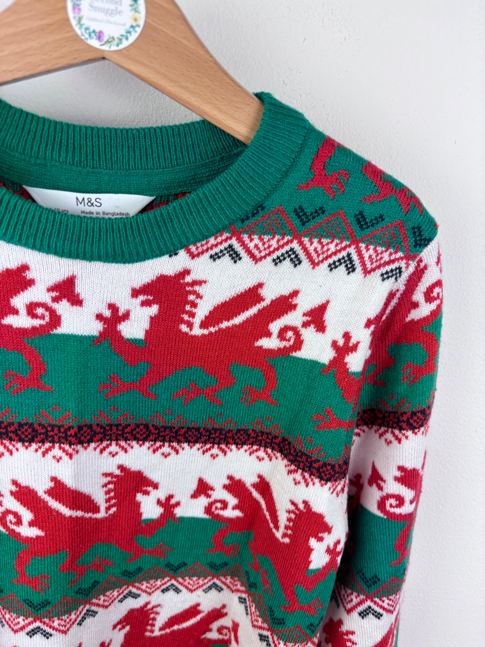 M&S Welsh Dragon Jumper 9-10 Years-Jumpers-Second Snuggle Preloved