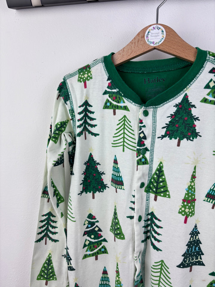 Hatley Christmas Trees Onesie 8 Years-Rompers-Second Snuggle Preloved
