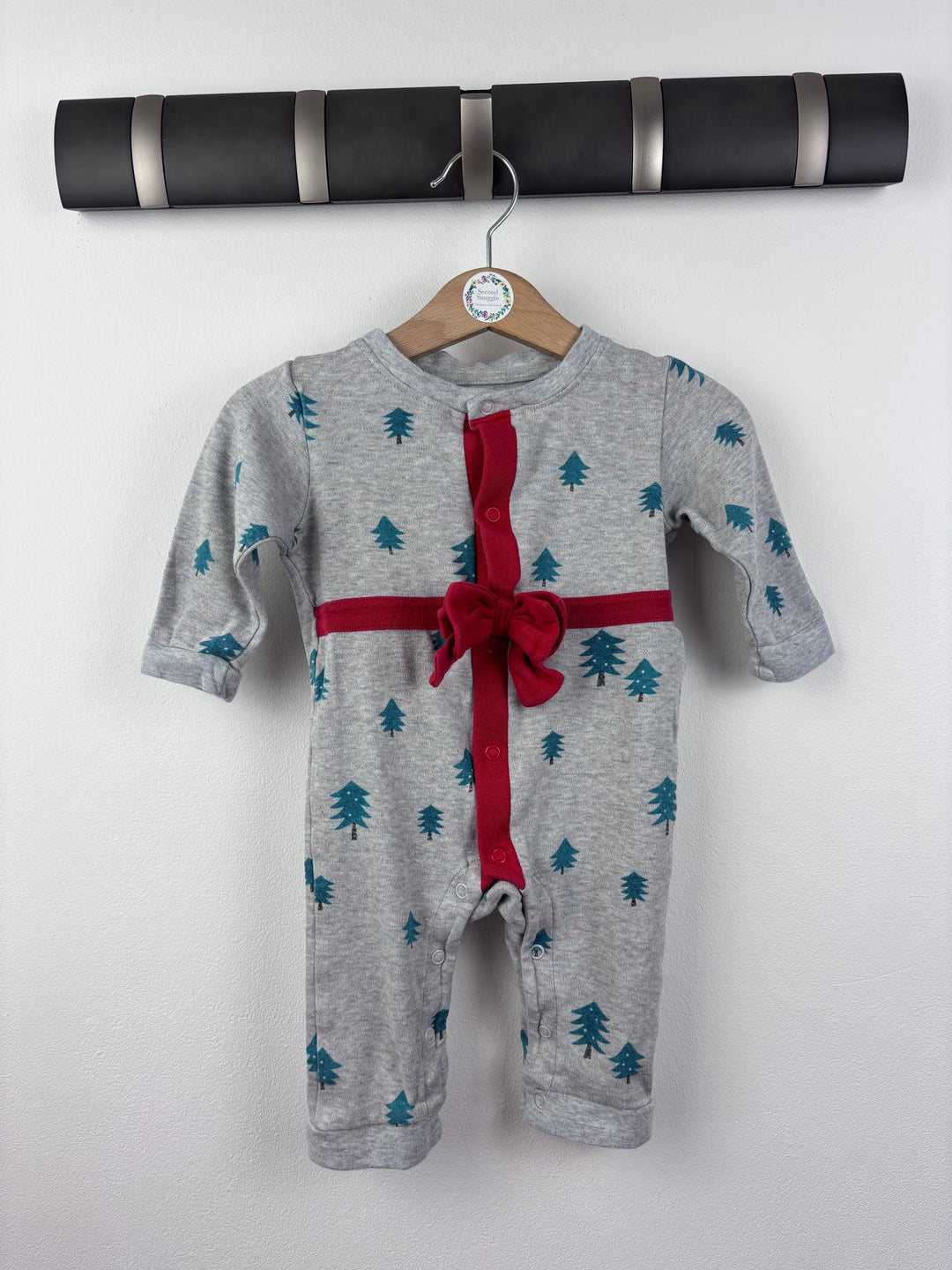 M&S Christmas Present Sleepsuit 3-6 Months-Rompers-Second Snuggle Preloved