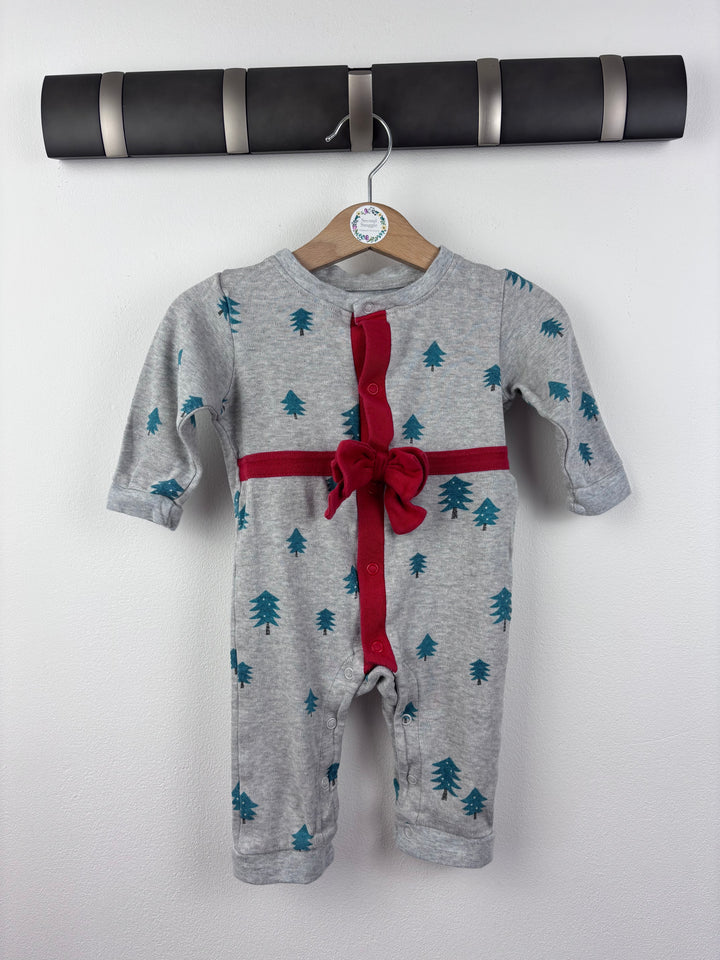M&S Christmas Present Sleepsuit 3-6 Months-Rompers-Second Snuggle Preloved