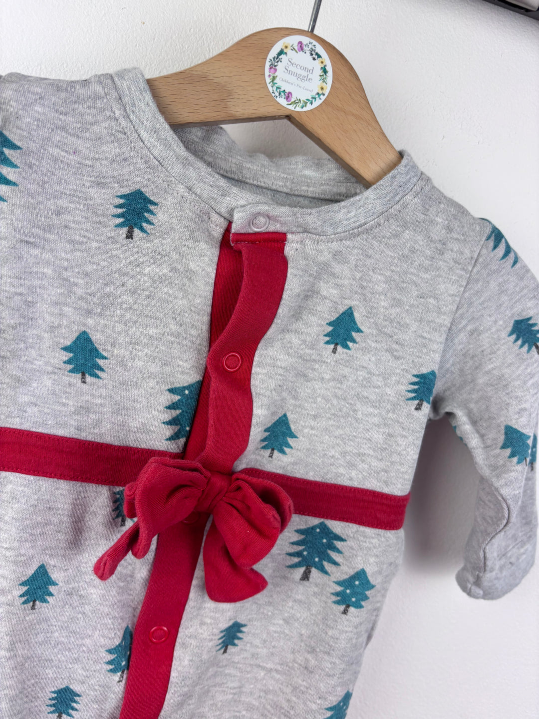 M&S Christmas Present Sleepsuit 3-6 Months-Rompers-Second Snuggle Preloved
