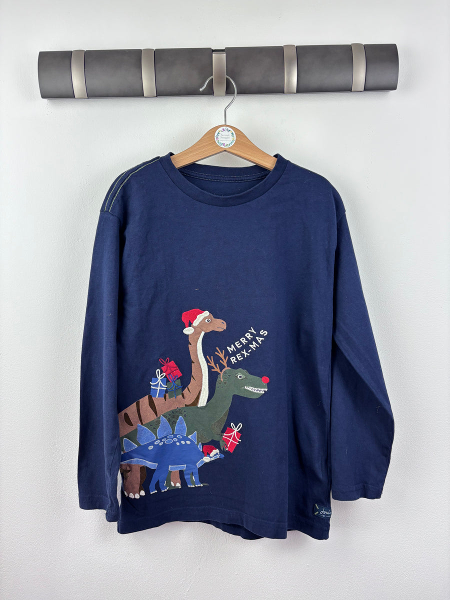 Joules Christmas Dinosaur Top 8 Years-Tops-Second Snuggle Preloved