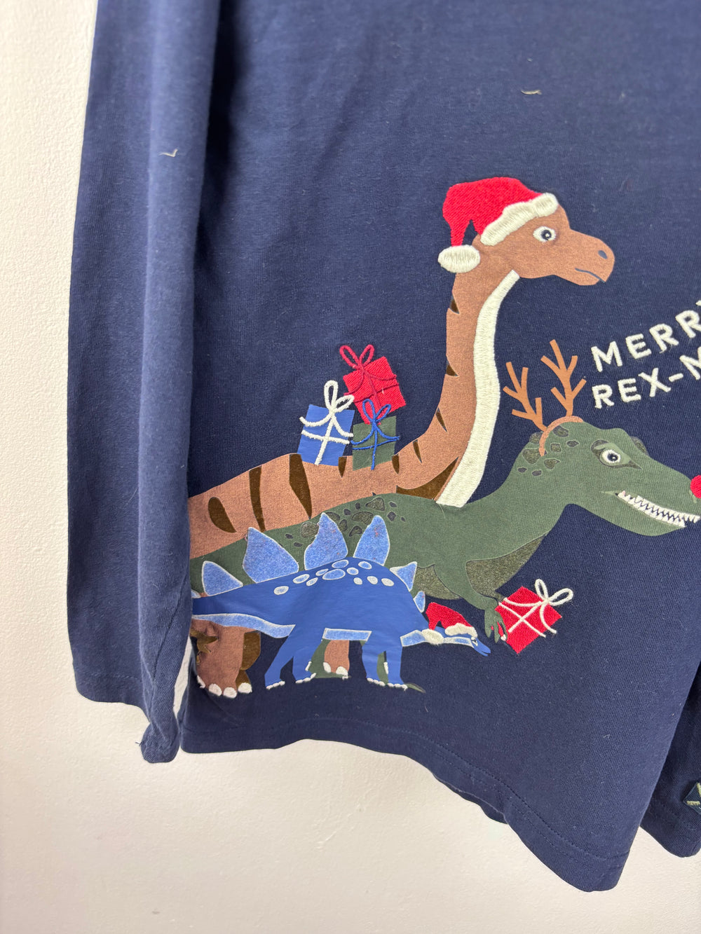 Joules Christmas Dinosaur Top 8 Years-Tops-Second Snuggle Preloved