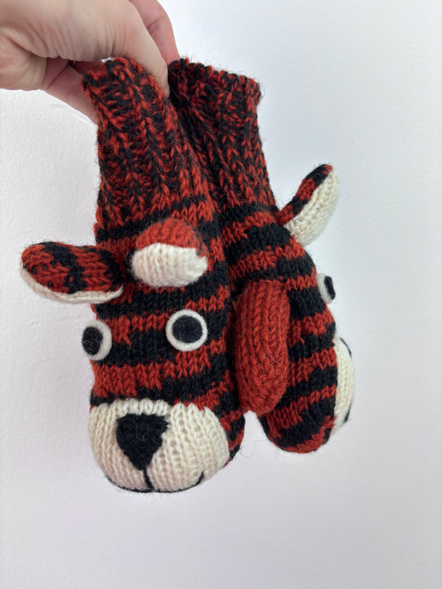 Mamita Tiger Mittens 1-3 Years-Scarfs & Gloves-Second Snuggle Preloved