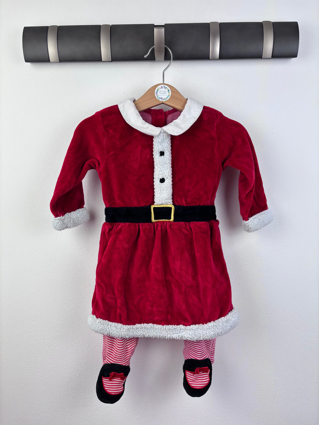 JoJo Santa Dress 3-6 Months-Sleepsuits-Second Snuggle Preloved