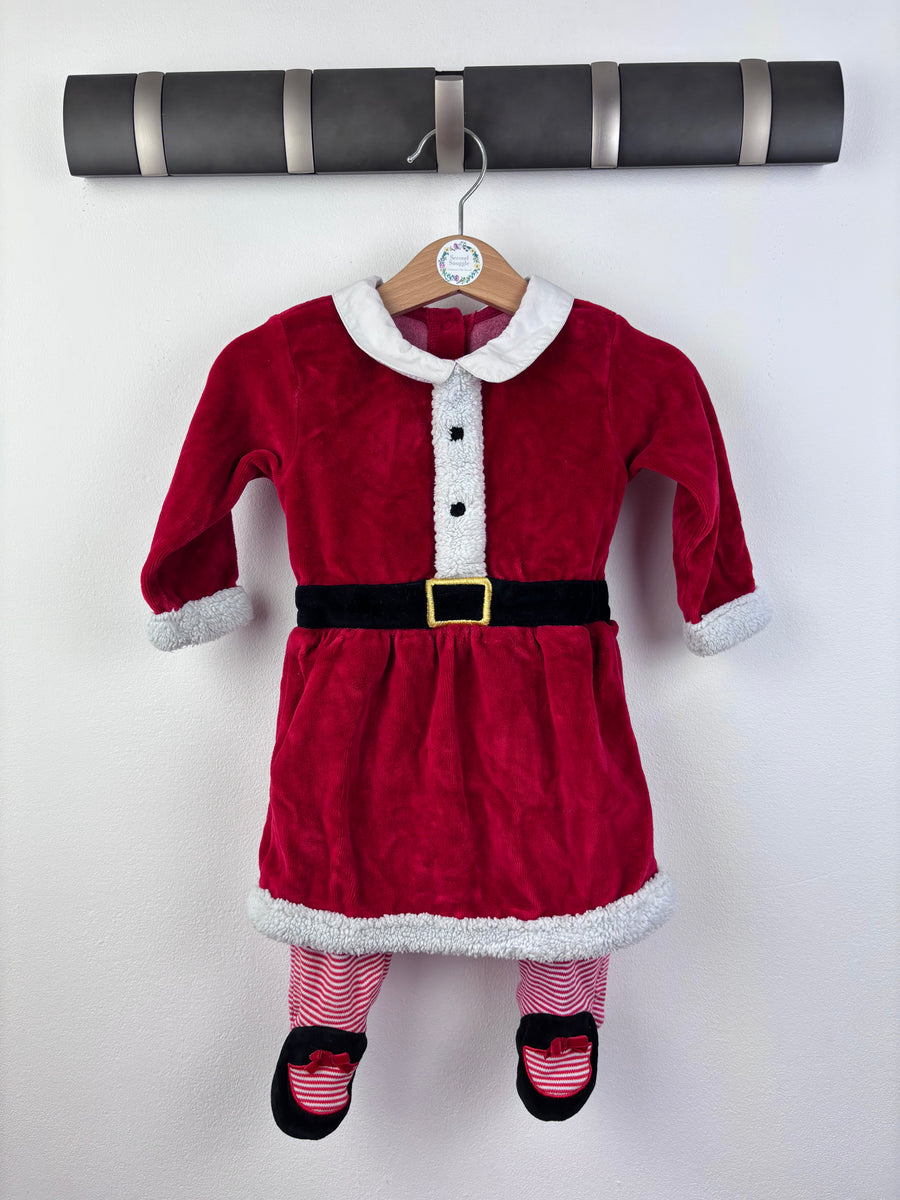 JoJo Santa Dress 3-6 Months-Sleepsuits-Second Snuggle Preloved