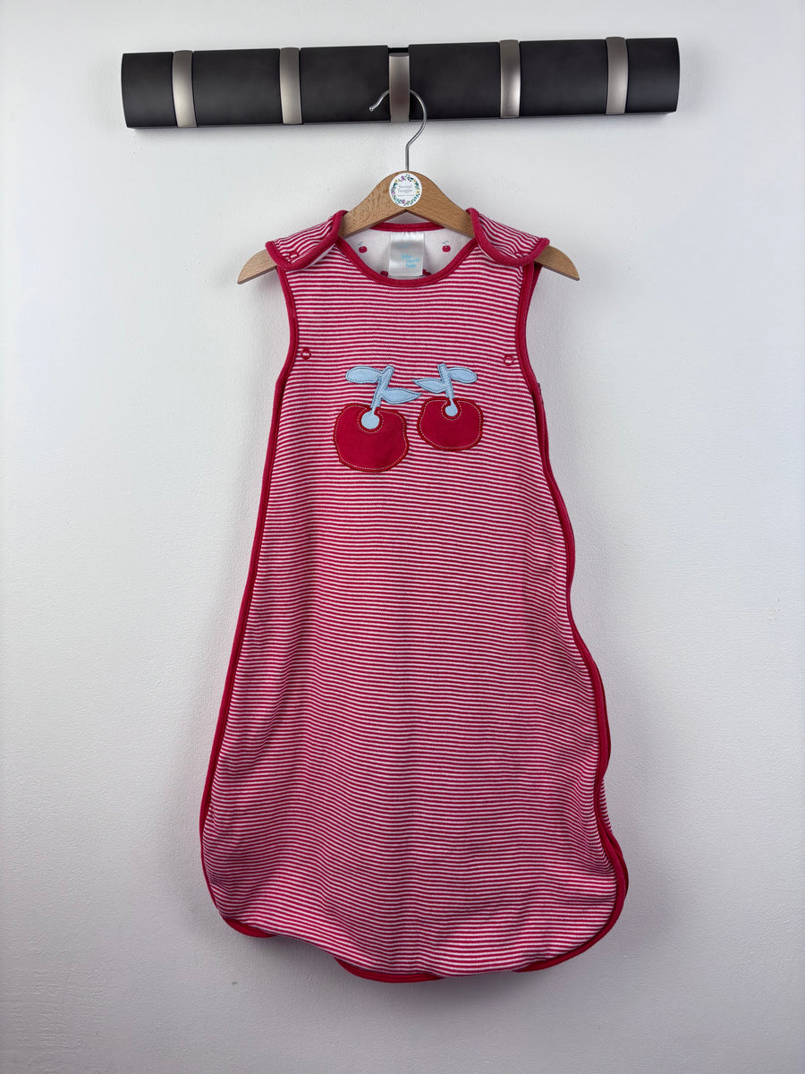John Lewis Red Stripe Sleeping Bag 0-6 Months 1 Tog-Sleeping Bags-Second Snuggle Preloved