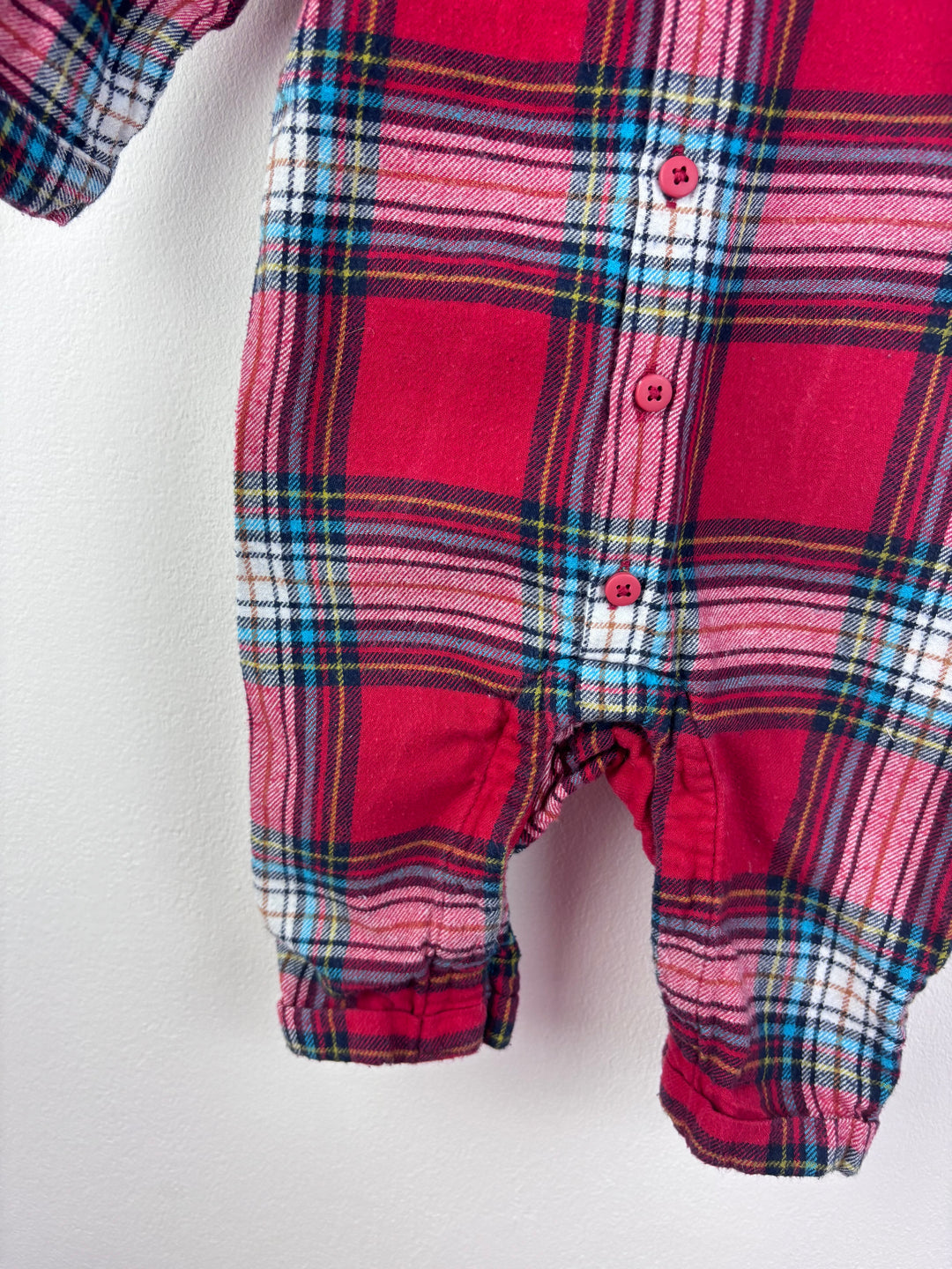 M&S Check Romper 3-6 Months-Rompers-Second Snuggle Preloved
