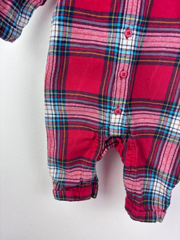 M&S Check Romper 3-6 Months-Rompers-Second Snuggle Preloved