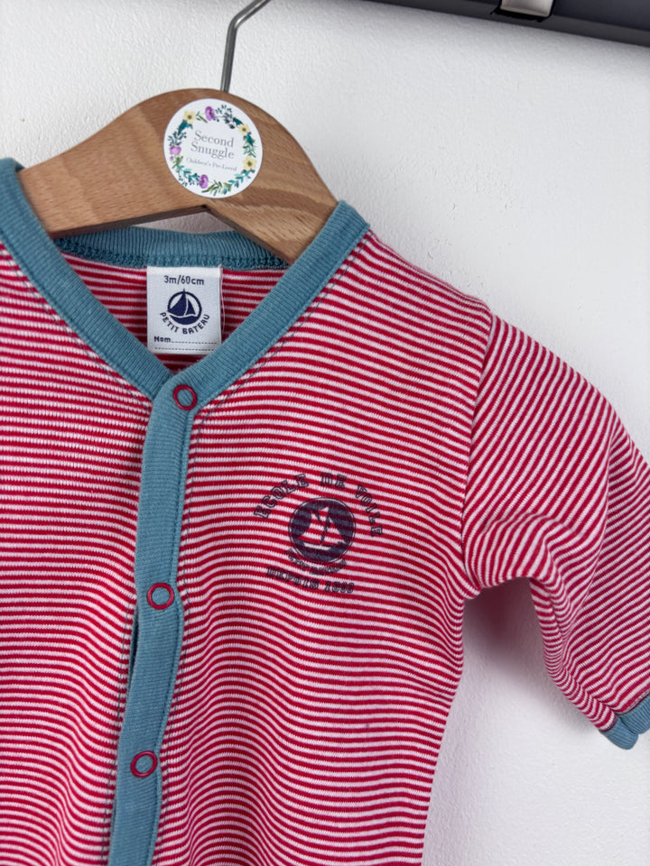 Petit Bateau Sleepsuit 3 Months-Rompers-Second Snuggle Preloved