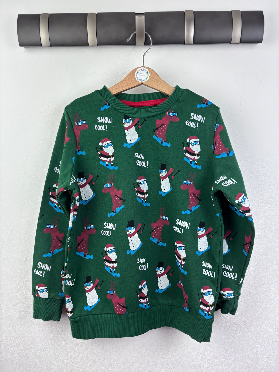 Next Green Christmas Jumper 7 Years-Jumpers-Second Snuggle Preloved