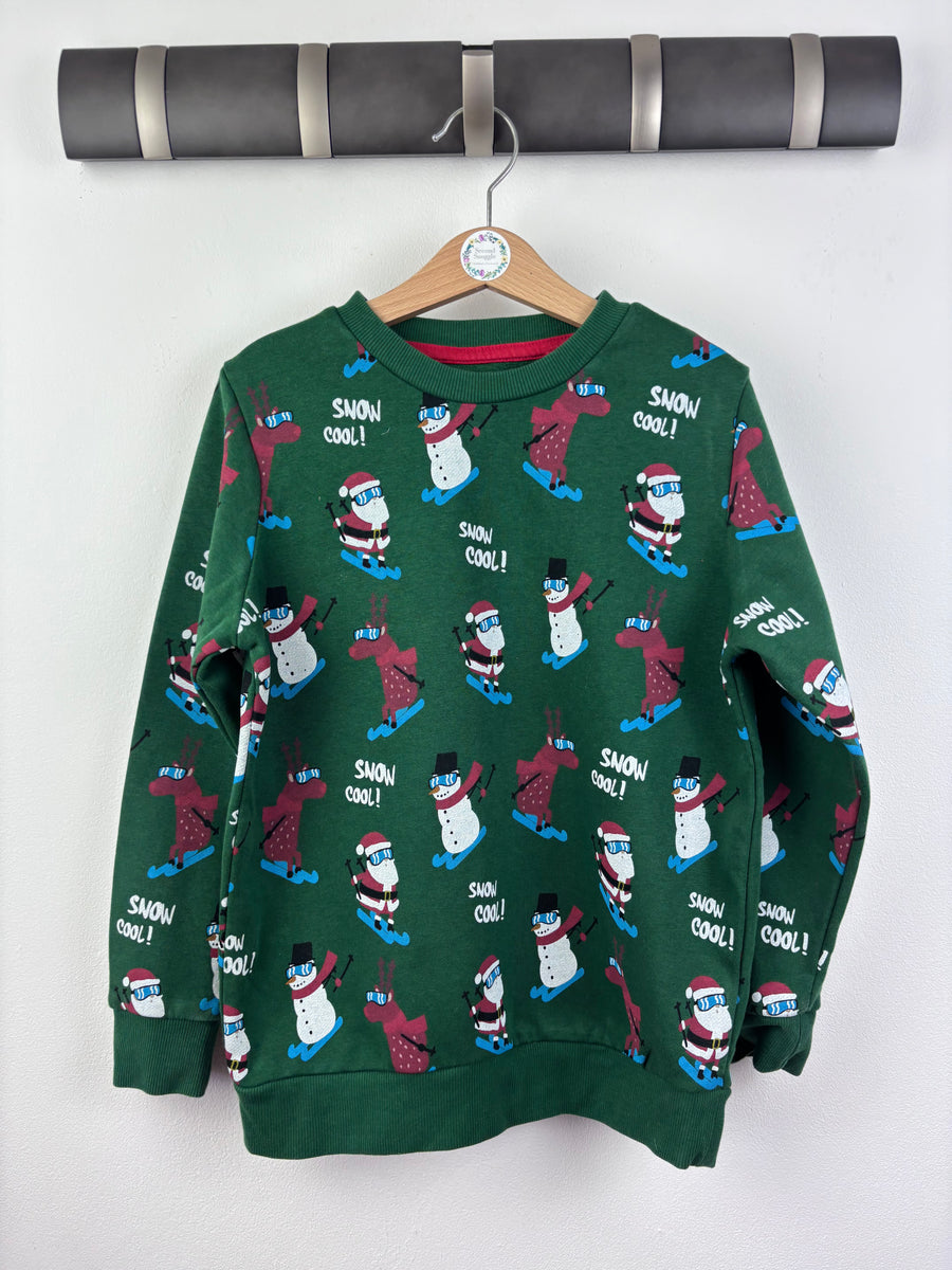 Next Green Christmas Jumper 7 Years-Jumpers-Second Snuggle Preloved