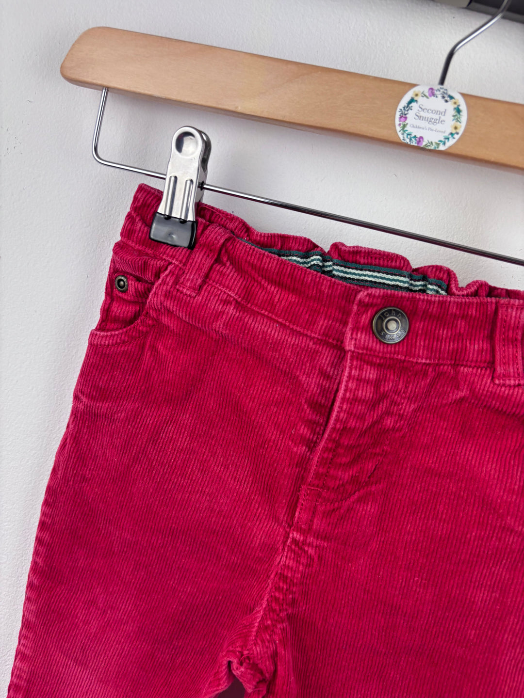 John Lewis Red Cord Trousers 9-12 Months-Trousers-Second Snuggle Preloved