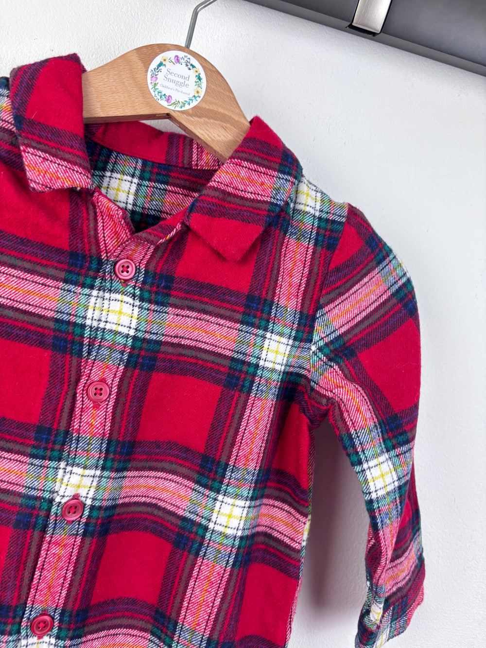 M&S Tartan Romper 6-9 Months-Rompers-Second Snuggle Preloved