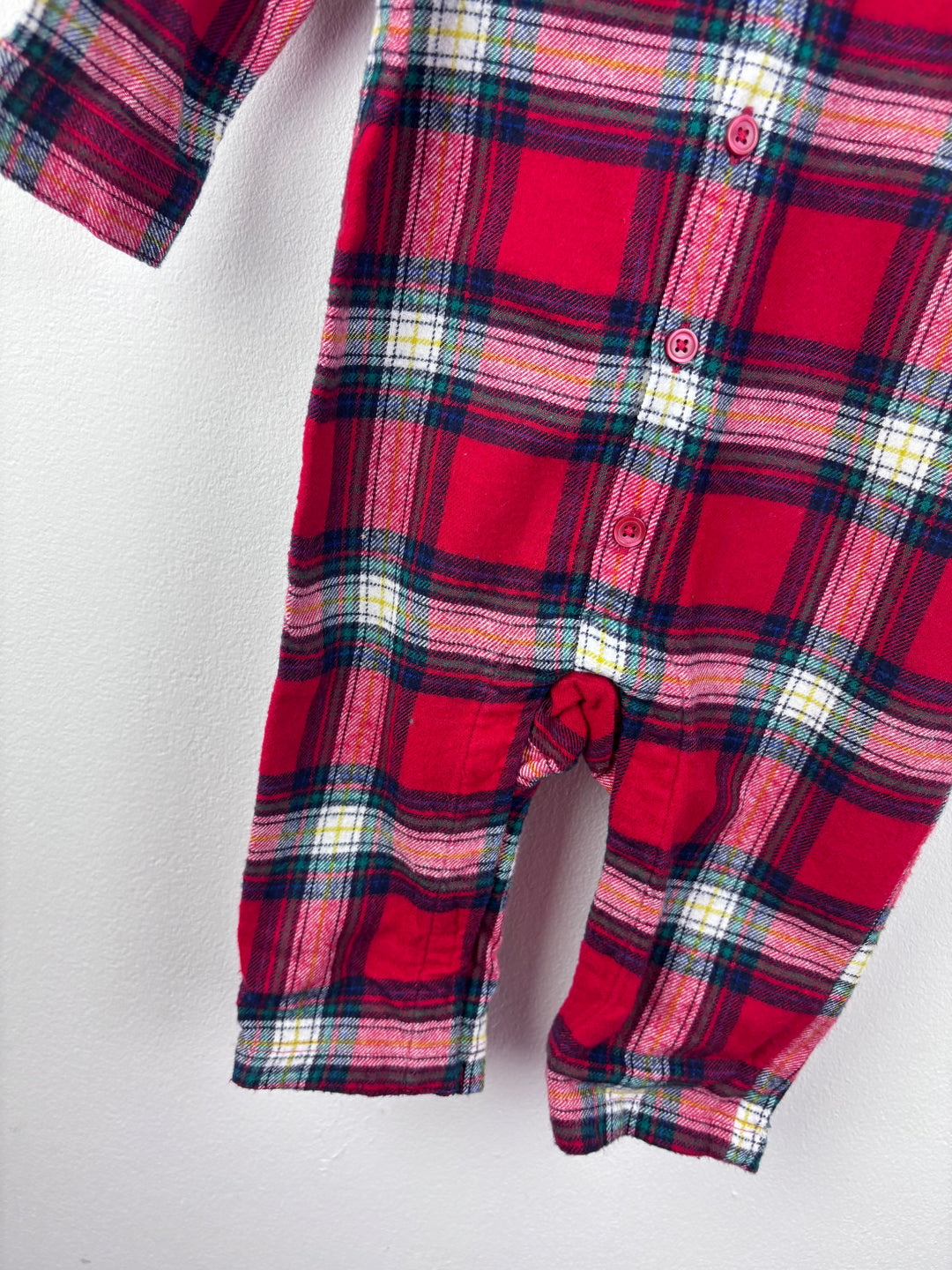 M&S Tartan Romper 6-9 Months-Rompers-Second Snuggle Preloved