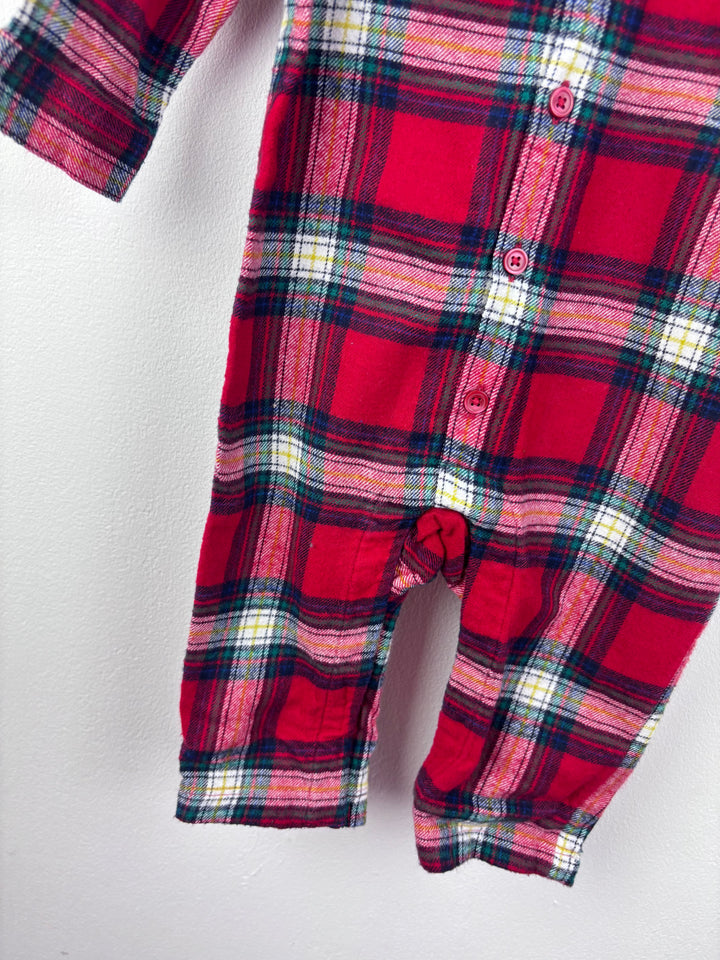 M&S Tartan Romper 6-9 Months-Rompers-Second Snuggle Preloved