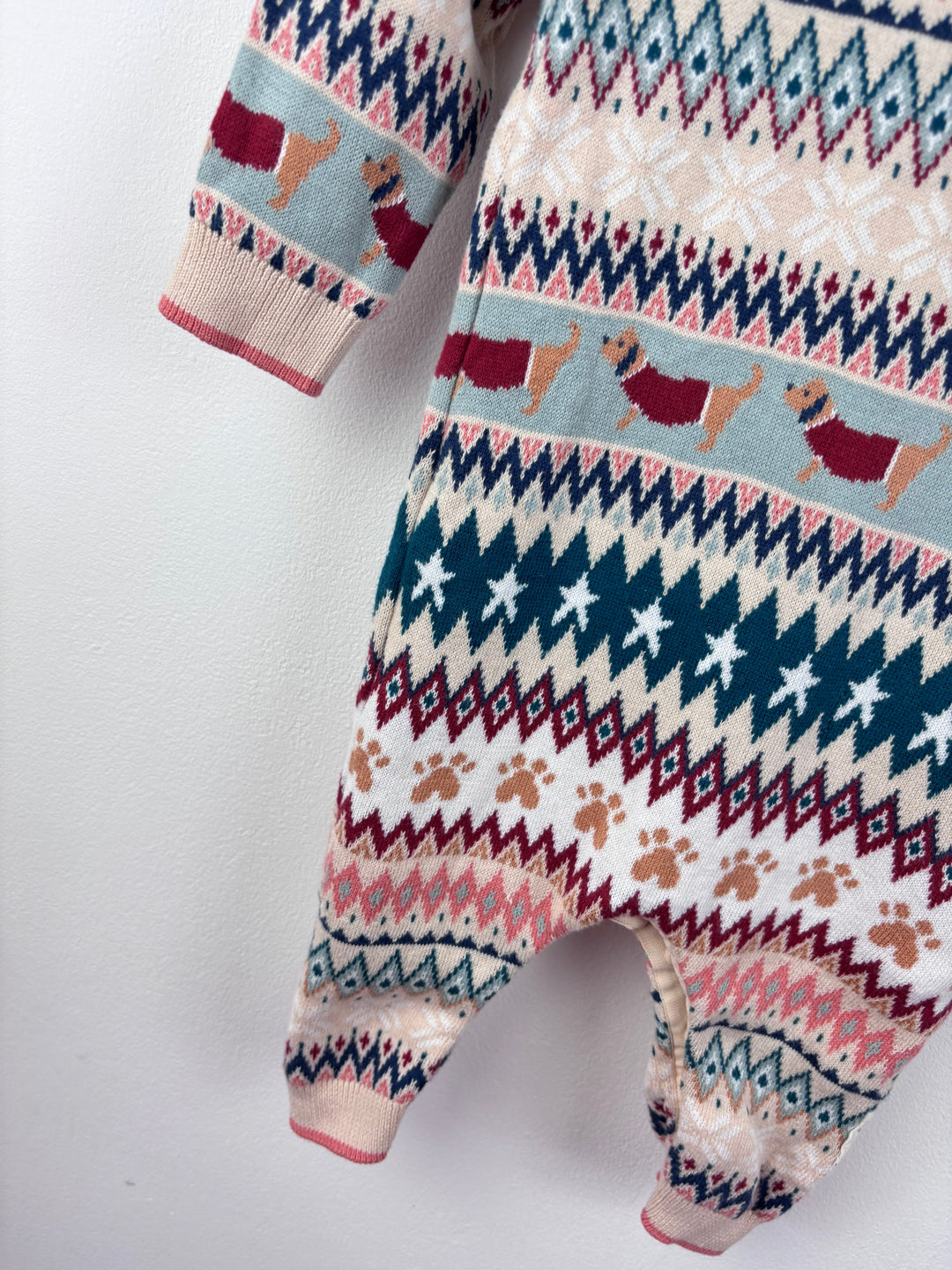 Fat Face Fair Isle Romper 6-9 Months-Rompers-Second Snuggle Preloved