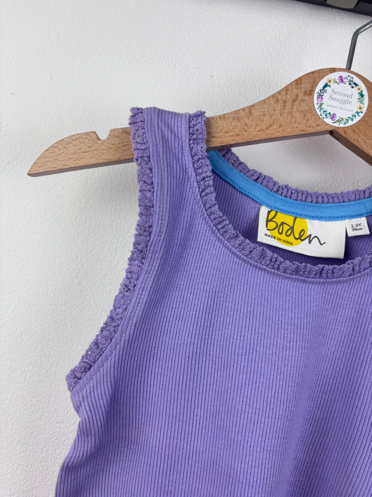 Mini Boden Purple Vest T-shirt 6-7 Years-Tops-Second Snuggle Preloved