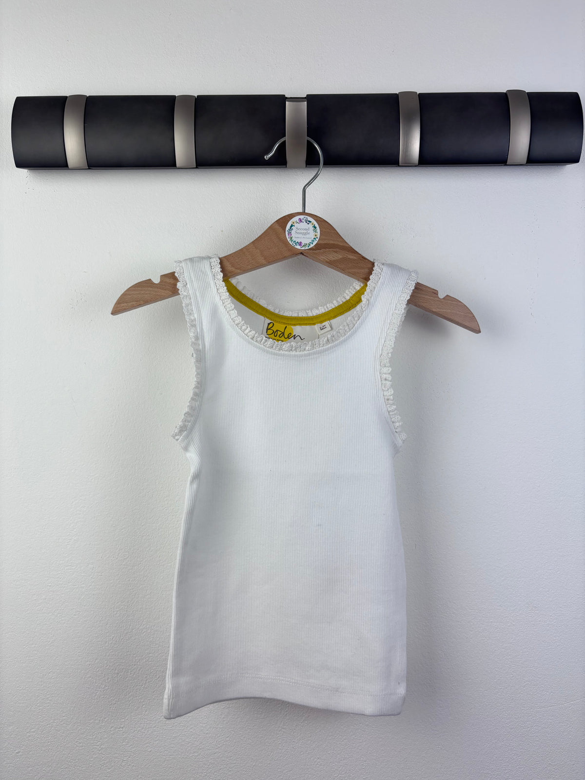Mini Boden White Vest T-shirt-Tops-Second Snuggle Preloved