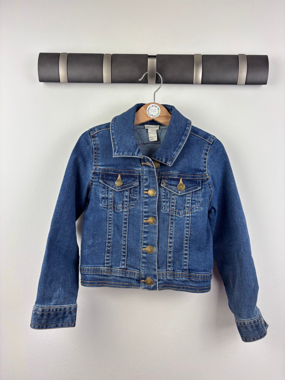 Monsoon Sequin Denim Jacket 5-6 Years
