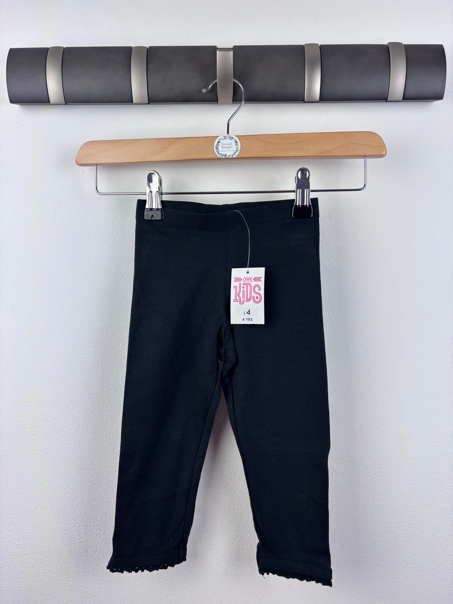 Matalan Black Leggings 4 Years-Leggings-Second Snuggle Preloved