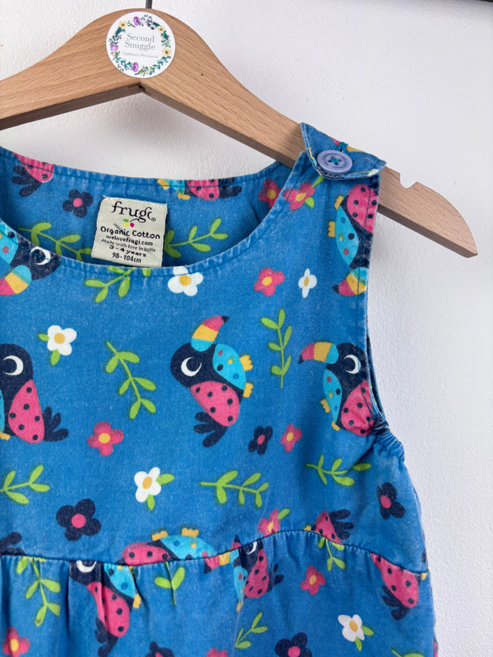 Frugi Toucan Dungarees 3-4 Years