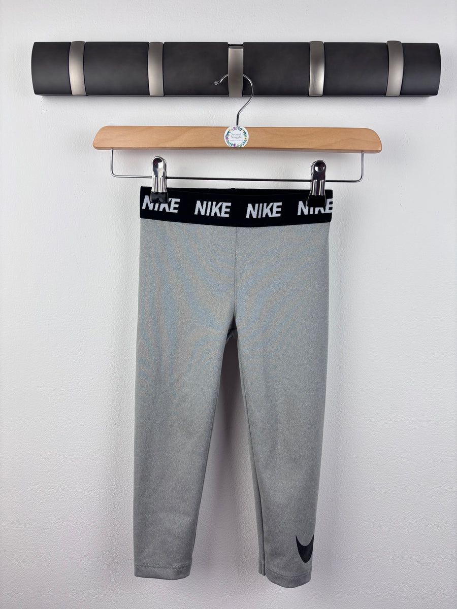 Nike Grey Dri Fit Leggings 2-3 Years-Leggings-Second Snuggle Preloved