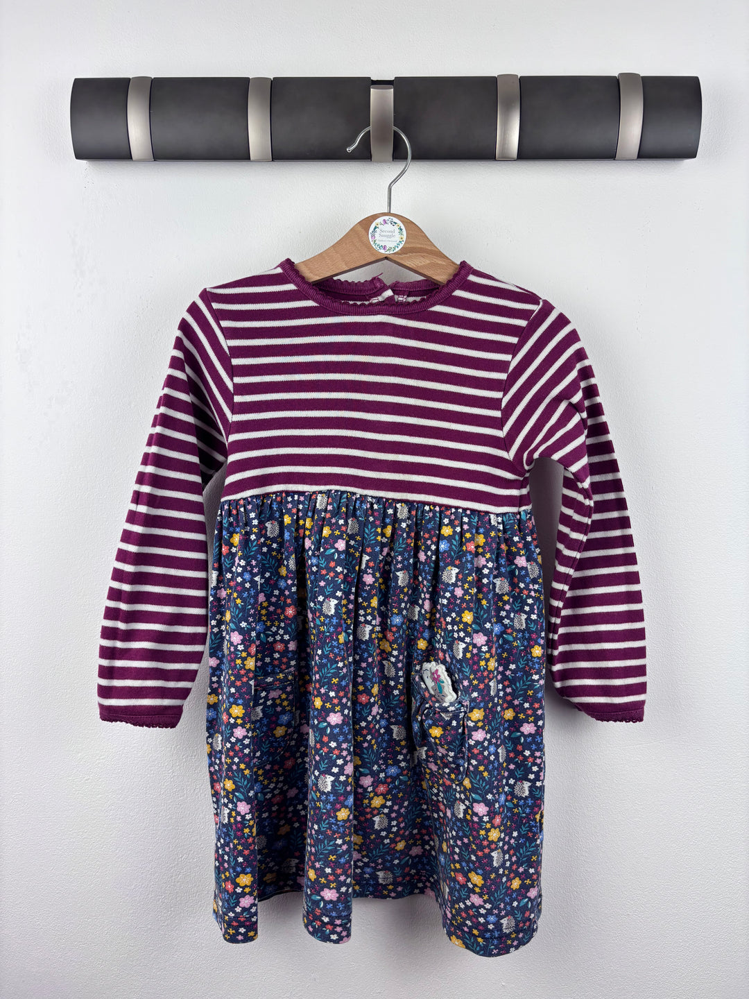 JoJo Maman Bébé Striped Floral Dress 3-4 Years