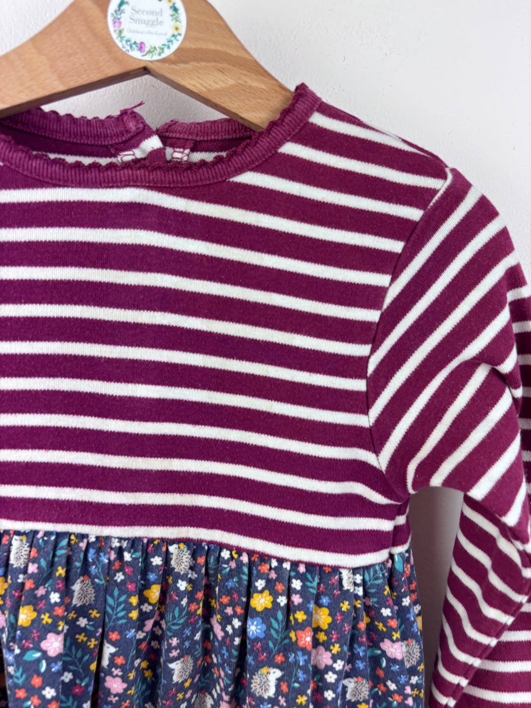 JoJo Maman Bébé Striped Floral Dress 3-4 Years