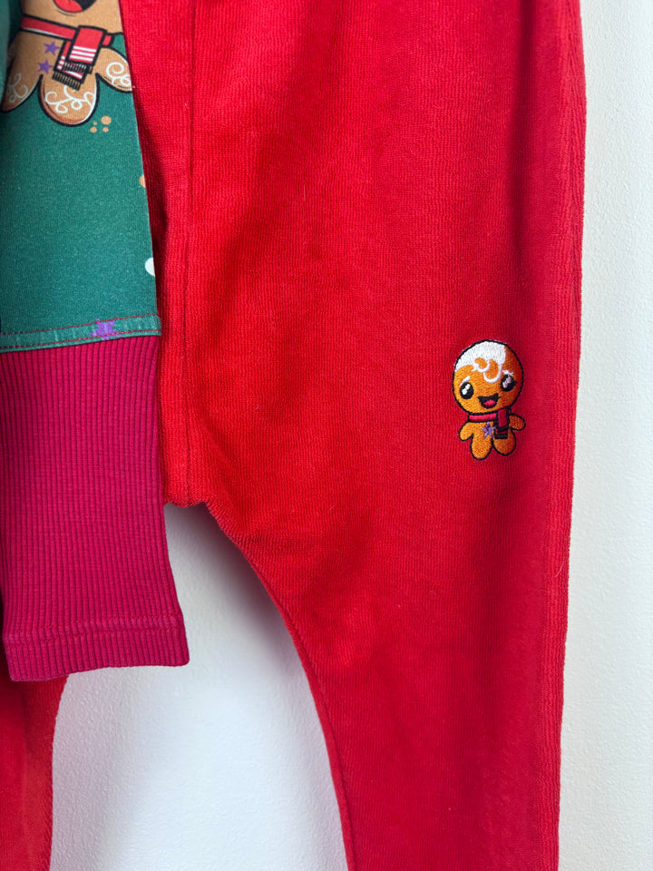 Raspberry Republic Gingerbread Pyjama Set 92/98 (18 Months - 3 Years)-Sets-Second Snuggle Preloved
