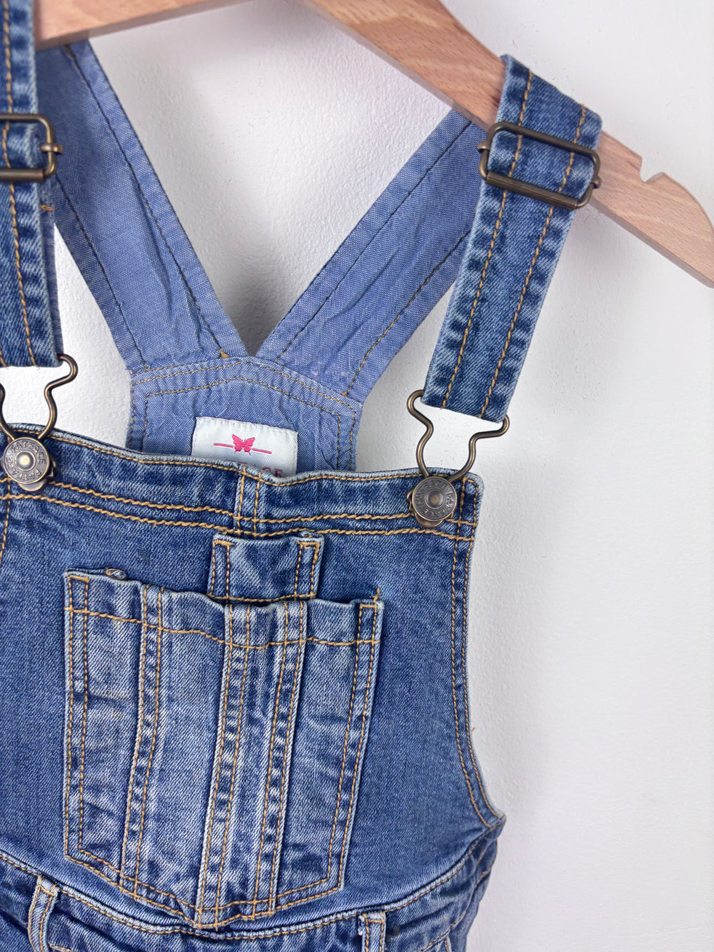 Fat Face Denim Pinafore Dress 4-5 Years-Dresses-Second Snuggle Preloved