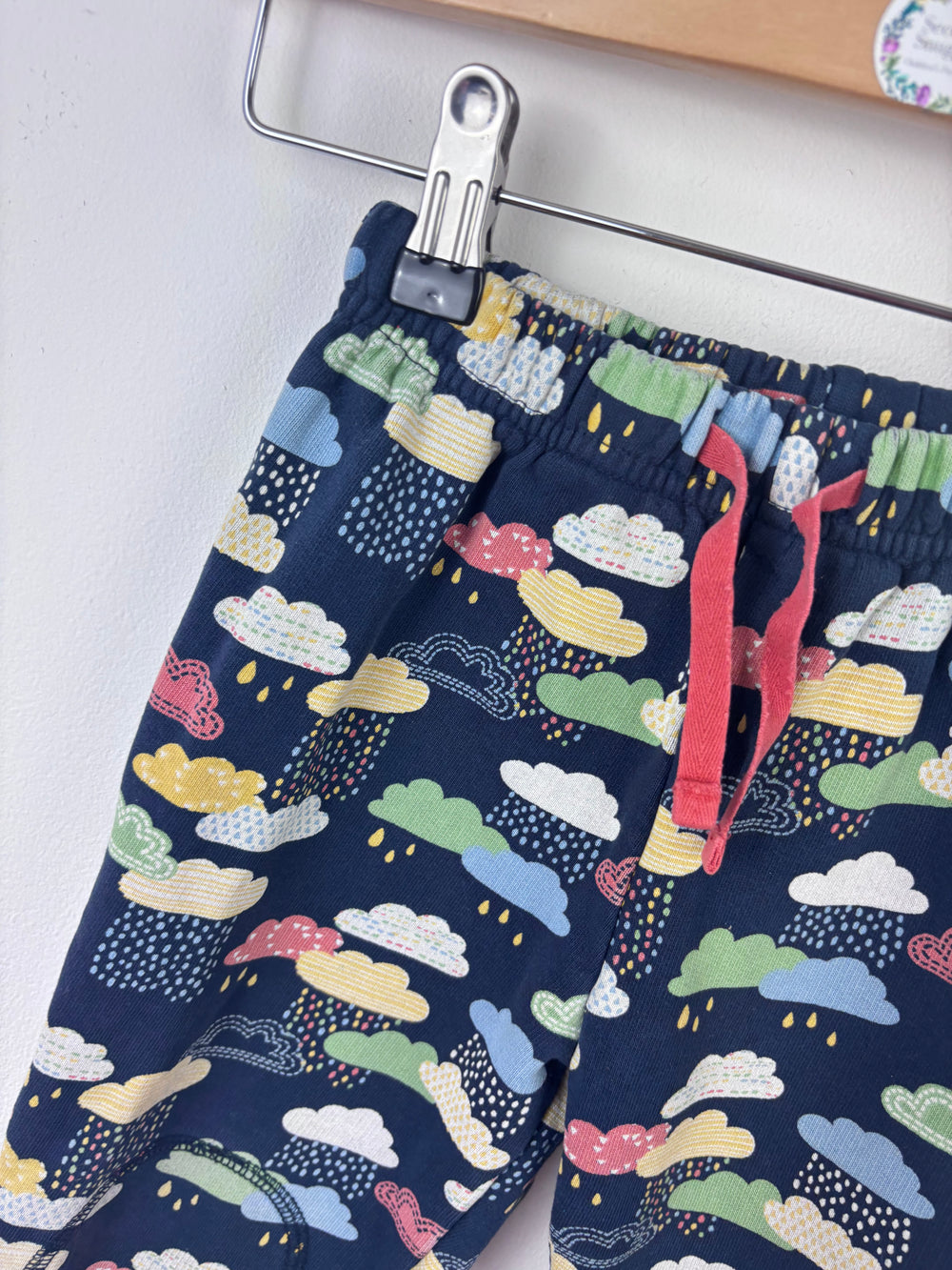 Frugi Navy Cloud Print Joggers 18-24 Months-Trousers-Second Snuggle Preloved