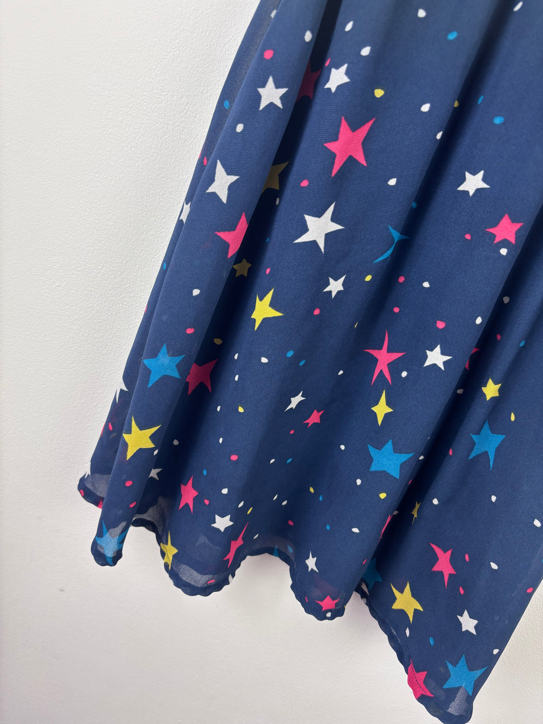 Frugi Navy Colourful Print Short Sleeve Dress 4-5 Years-Dresses-Second Snuggle Preloved