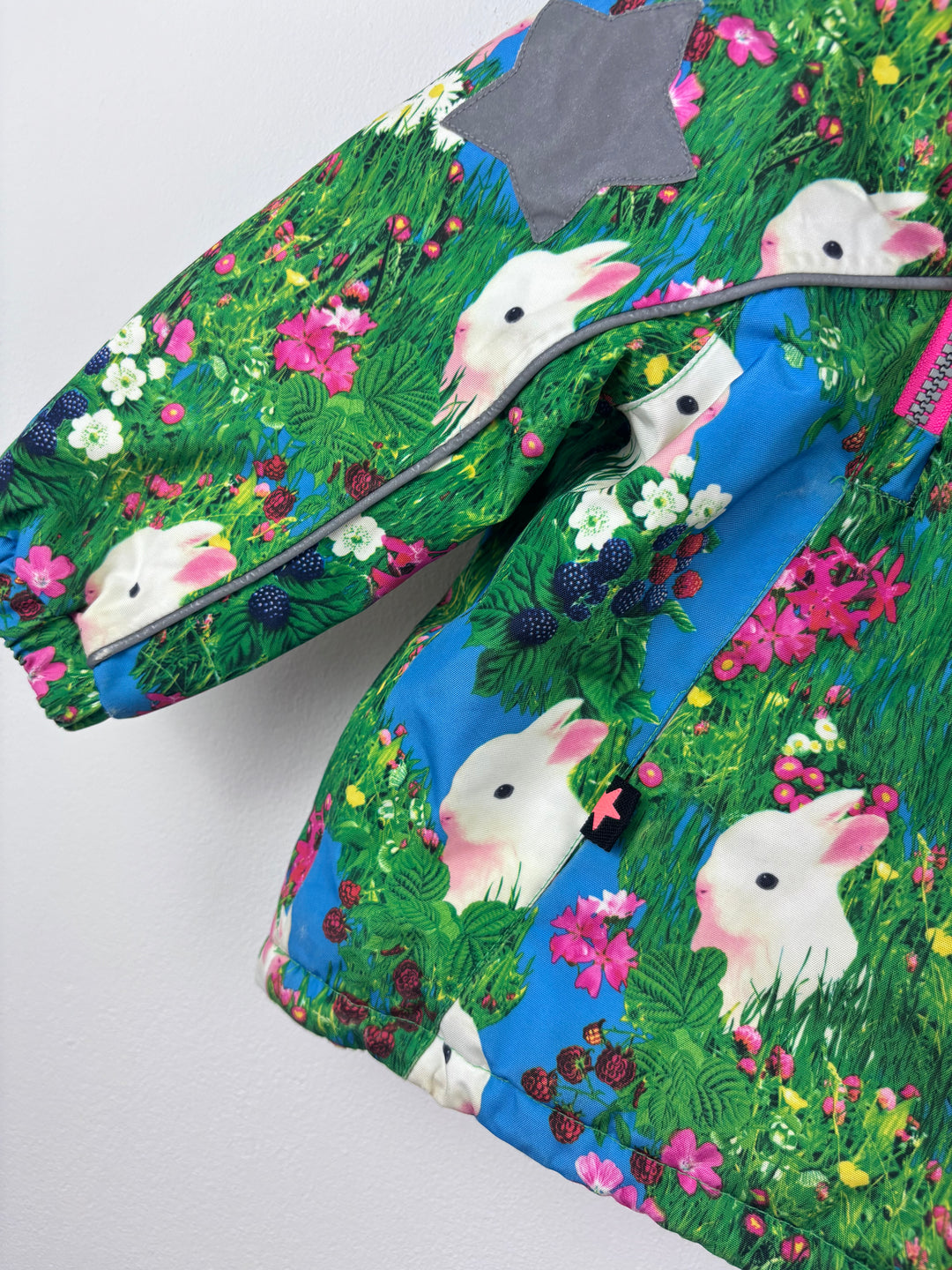 Molo Bunny Print Hooded Jacket 86 (12-18 Months)-Coats-Second Snuggle Preloved