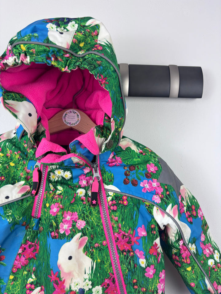 Molo Bunny Print Hooded Jacket 86 (12-18 Months)-Coats-Second Snuggle Preloved