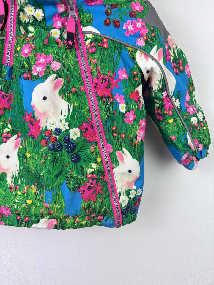 Molo Bunny Print Hooded Jacket 86 (12-18 Months)-Coats-Second Snuggle Preloved