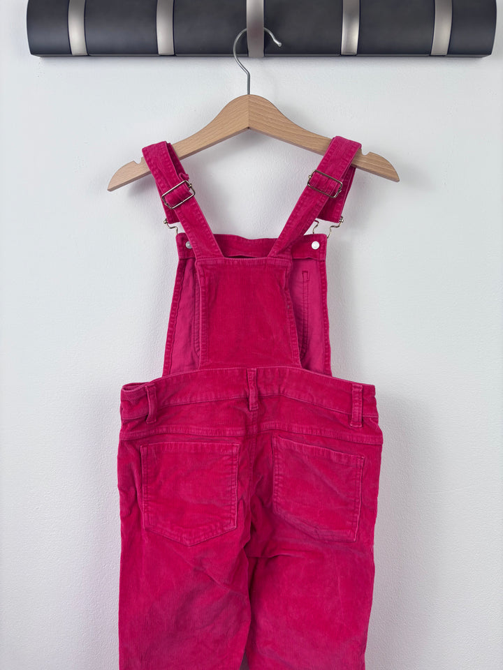 Mini Rodini Pink Corduroy Panda Dungarees 104/110 (4-5 Years)-Dungarees-Second Snuggle Preloved