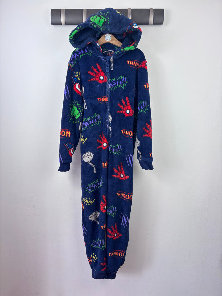 M&S Marvel Onesie 9-10 Years-All In One-Second Snuggle Preloved
