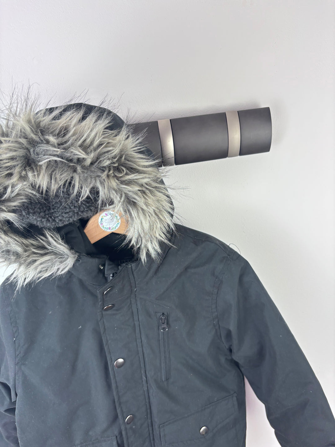 Outlaws Black Parka Coat 6-7 Years-Coats-Second Snuggle Preloved
