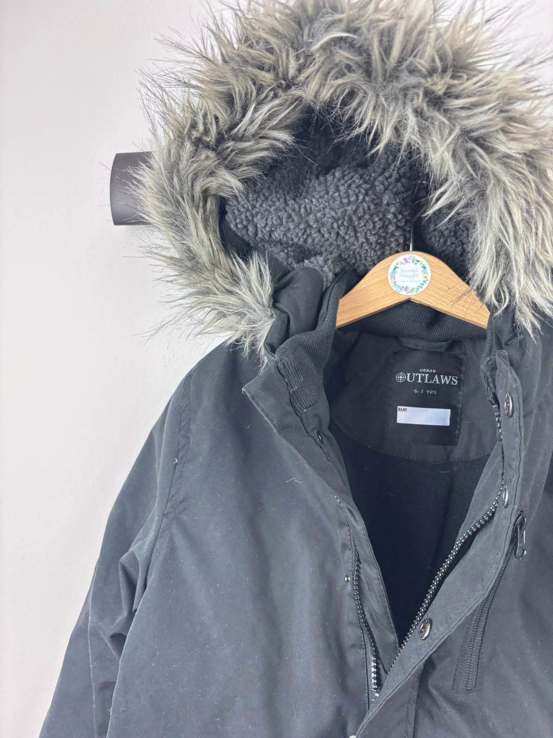 Outlaws Black Parka Coat 6-7 Years-Coats-Second Snuggle Preloved