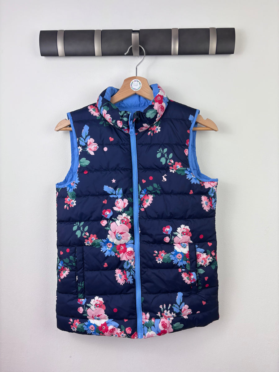 Joules Reversible Navy Floral Gilet 11-12 Years-Gilets-Second Snuggle Preloved