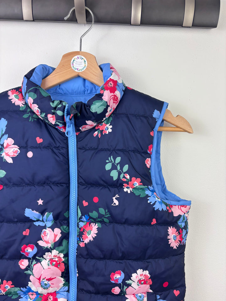Joules Reversible Navy Floral Gilet 11-12 Years-Gilets-Second Snuggle Preloved