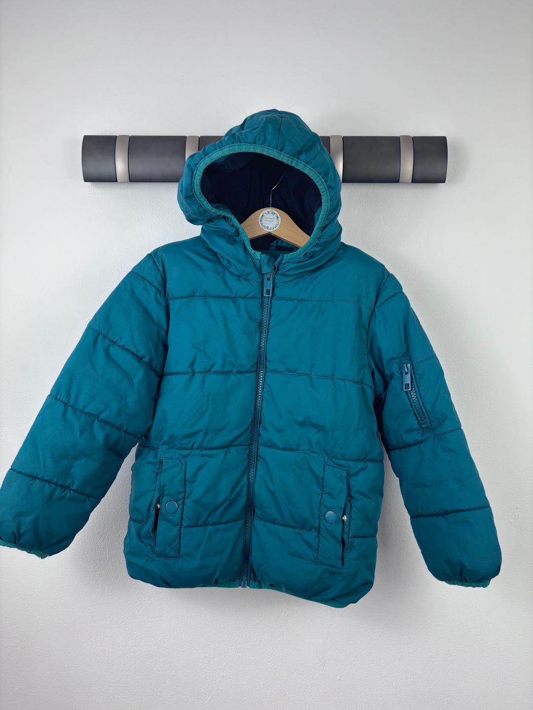 George Teal Puffer Jacket 4-5 Years-Coats-Second Snuggle Preloved