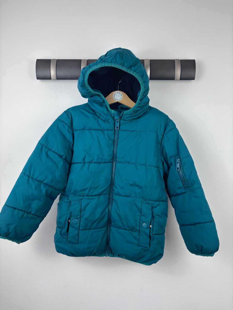 George Teal Puffer Jacket 4-5 Years-Coats-Second Snuggle Preloved
