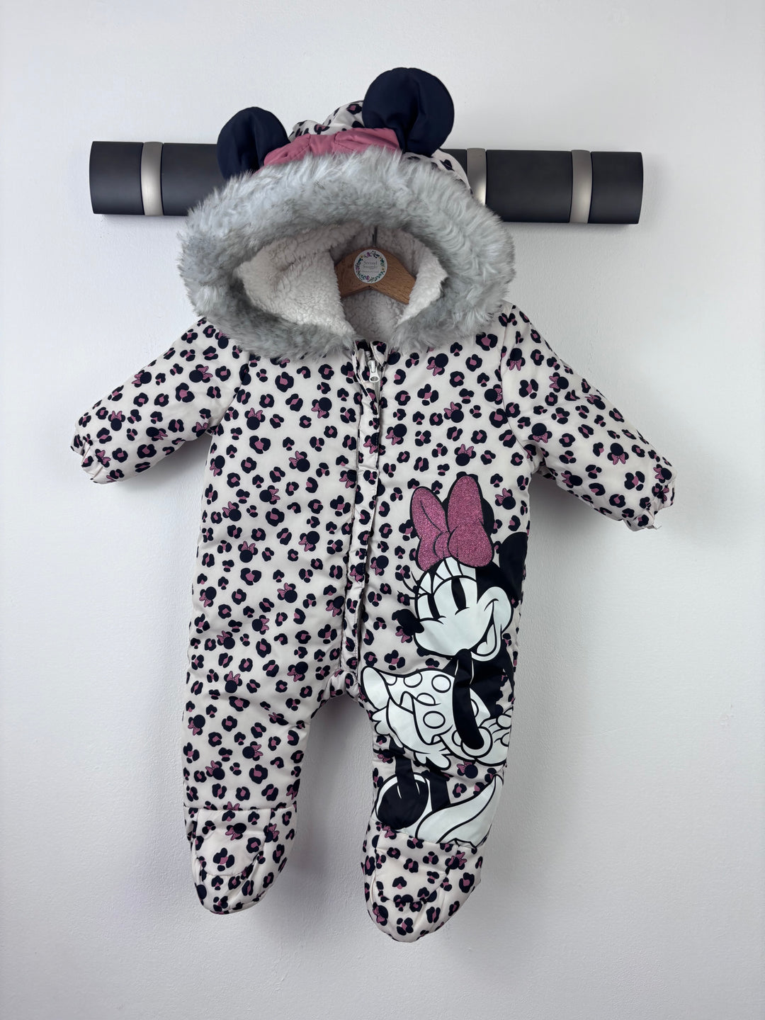 F&F Disney Minnie Mouse Snowsuit Up To 3 Months-Snow Suits-Second Snuggle Preloved