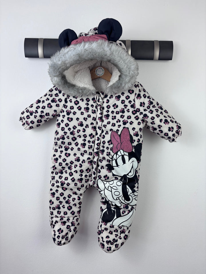 F&F Disney Minnie Mouse Snowsuit Up To 3 Months-Snow Suits-Second Snuggle Preloved